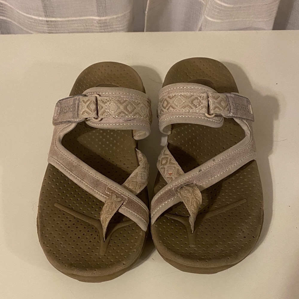 Beige Sketchers Outdoor Lifestyle Brand Sandals